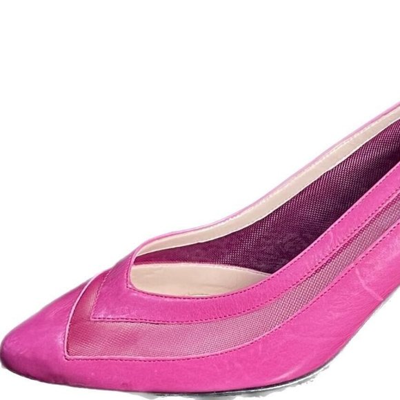 SESTO MEUCCI Vintage Style pumps Woman SHOE Size 6.5 B PINK Leather Italy - Picture 1 of 10